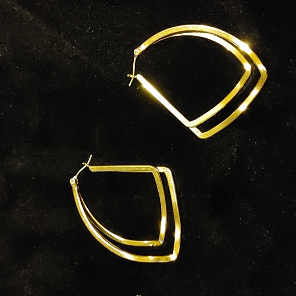 Gold Tone Earrings - Picture 2 of 2